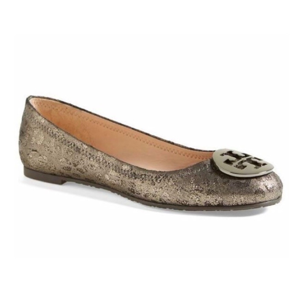 Tory Burch Reva Cheetah Anthracite Ballet Flats